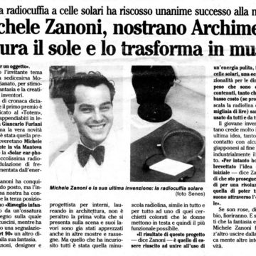 Michele Zanoni Quotidiano l'Adige-8-09-1990